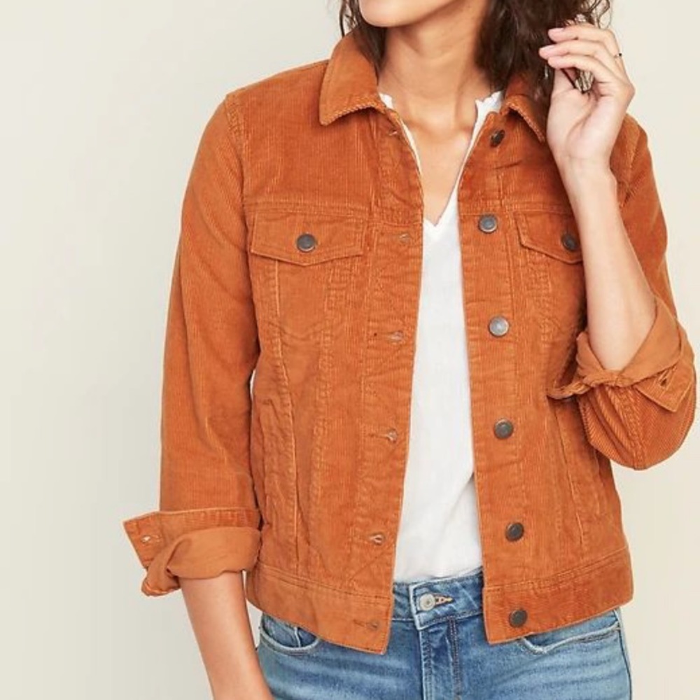 Small Old Navy Corduroy Jacket Burnt Orange NEVER WORN